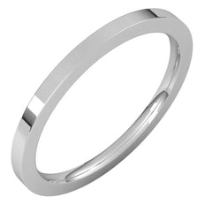 18K White Gold 1.5 mm Comfort-Fit Flat Band Size 6