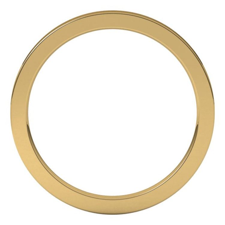 18K Yellow Gold 1.5 mm Comfort-Fit Flat Band Size 7