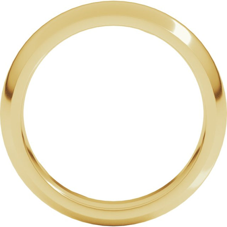 18K Yellow Gold 5 mm Comfort-Fit Half Round Band Size 9