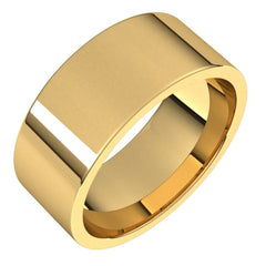 10K Yellow Gold 8 mm Lightweight Comfort-Fit Flat Band Size 10.5