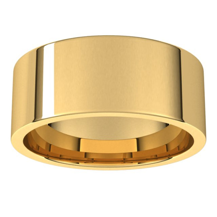 10K Yellow Gold 8 mm Lightweight Comfort-Fit Flat Band Size 10.5