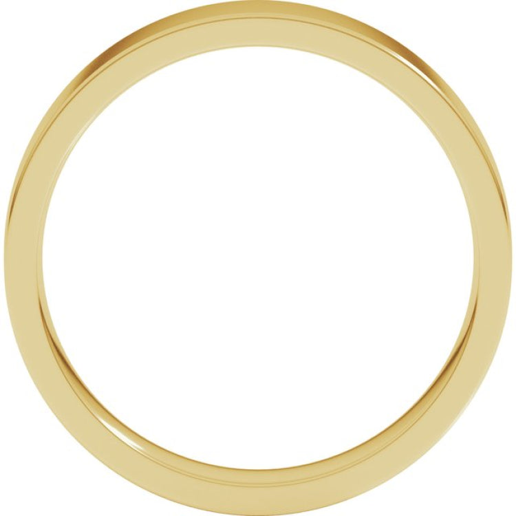 18K Yellow Gold 4 mm Lightweight Comfort-Fit Flat Band Size 5