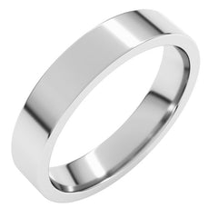 Platinum 4 mm Lightweight Comfort-Fit Flat Band Size 6.5