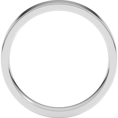 14K White Gold 4 mm Lightweight Comfort-Fit Flat Band Size 7.5