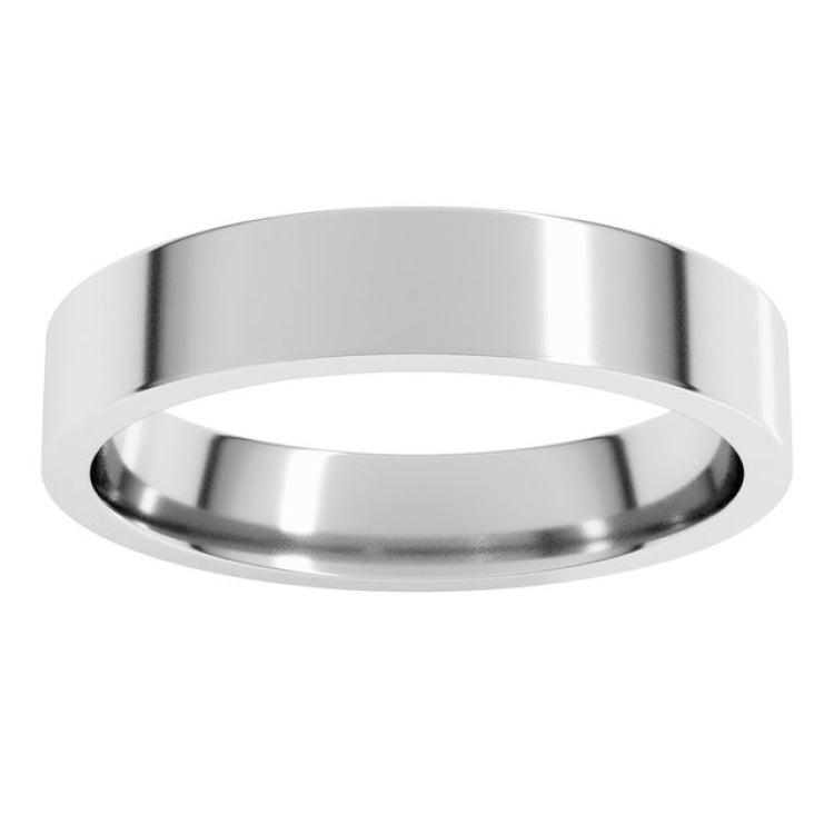 Sterling Silver 4 mm Lightweight Comfort-Fit Flat Band Size 7