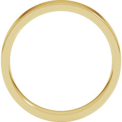 18K Yellow Gold 4 mm Lightweight Comfort-Fit Flat Band Size 8