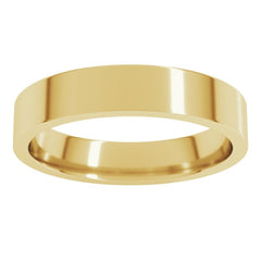 18K Yellow Gold 4 mm Lightweight Comfort-Fit Flat Band Size 8