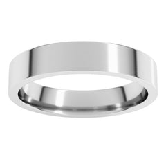 14K White Gold 4 mm Lightweight Comfort-Fit Flat Band Size 9
