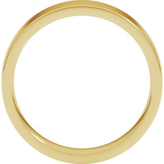 14K Yellow Gold 5 mm Lightweight Comfort-Fit Flat Band Size 10