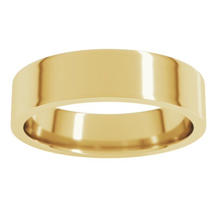 10K Yellow Gold 5 mm Lightweight Comfort-Fit Flat Band Size 5