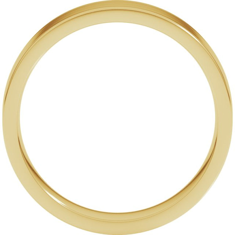 14K Yellow Gold 5 mm Lightweight Comfort-Fit Flat Band Size 7.5