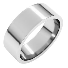 14K White Gold 7 mm Lightweight Comfort-Fit Flat Band Size 5
