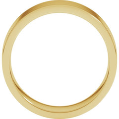 14K Yellow Gold 7 mm Lightweight Comfort-Fit Flat Band Size 8