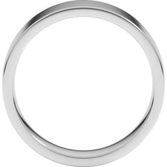 10K White Gold 6 mm Lightweight Comfort-Fit Flat Band Size 10