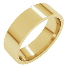10K Yellow Gold 6 mm Lightweight Comfort-Fit Flat Band Size 11
