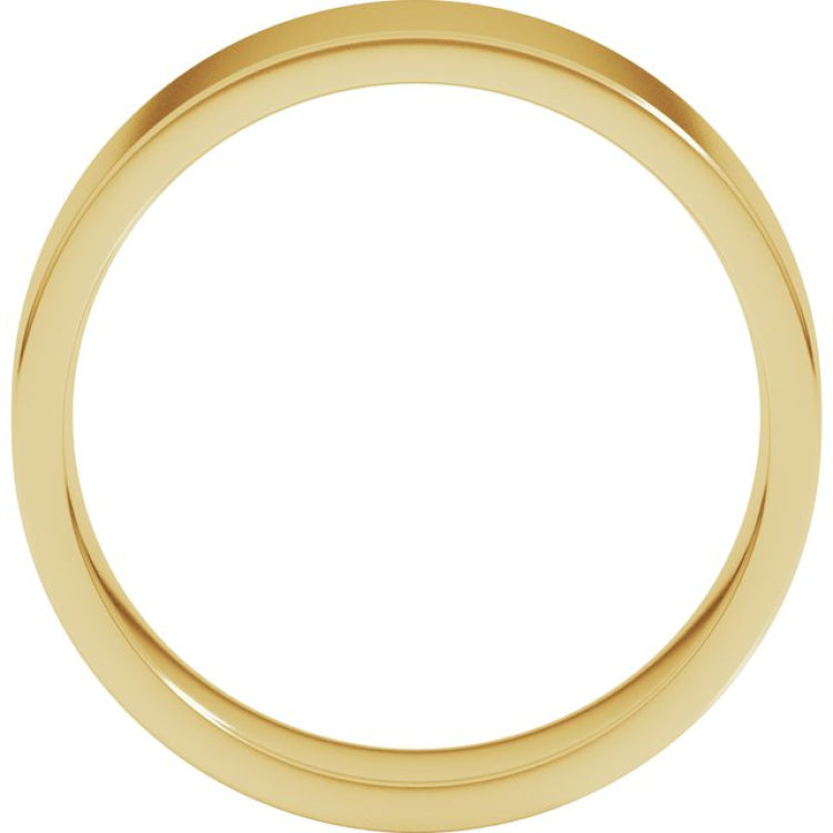 14K Yellow Gold 6 mm Lightweight Comfort-Fit Flat Band Size 5