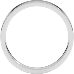 14K White Gold 3 mm Lightweight Comfort-Fit Flat Band Size 5