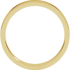 10K Yellow Gold 3 mm Lightweight Comfort-Fit Flat Band Size 7