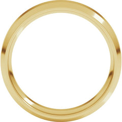 10K Yellow Gold 5 mm Beveled-Edge Comfort-Fit Flat Band Size 7.5