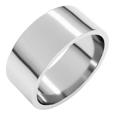 10K White Gold 8 mm Flat Band Size 7