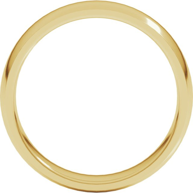 14K Yellow Gold 5 mm Lightweight Comfort-Fit Half Round Band Size 11.5
