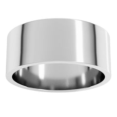 14K White Gold 8 mm Flat Band Size 11.5
