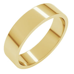 10K Yellow Gold 5 mm Flat Band Size 8.5