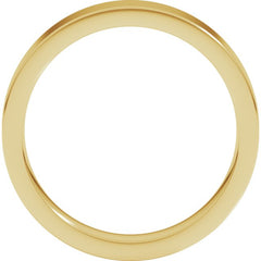 14K Yellow Gold 4 mm Comfort-Fit Flat Band Size 6.5