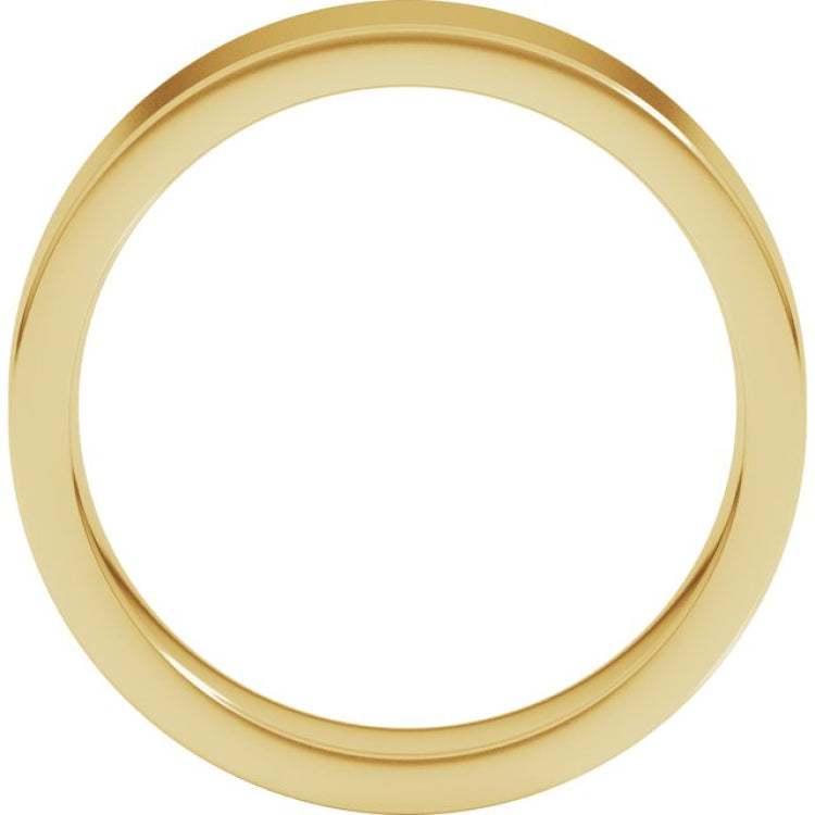 14K Yellow Gold 5 mm Comfort-Fit Flat Band Size 11.5
