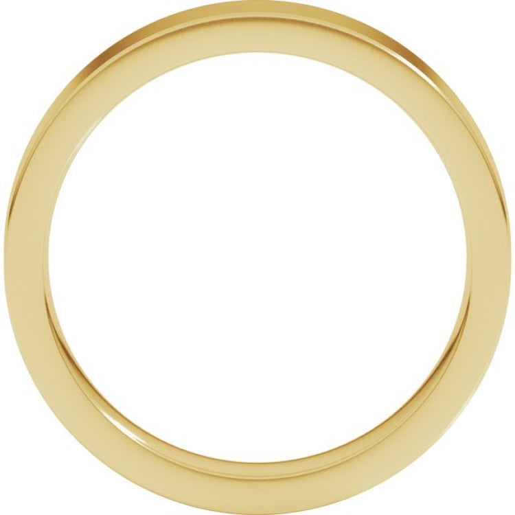 14K Yellow Gold 4 mm Comfort-Fit Flat Band Size 4.5