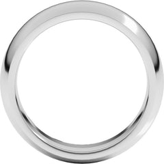 Platinum 7 mm Comfort-Fit Half Round Band Size 10