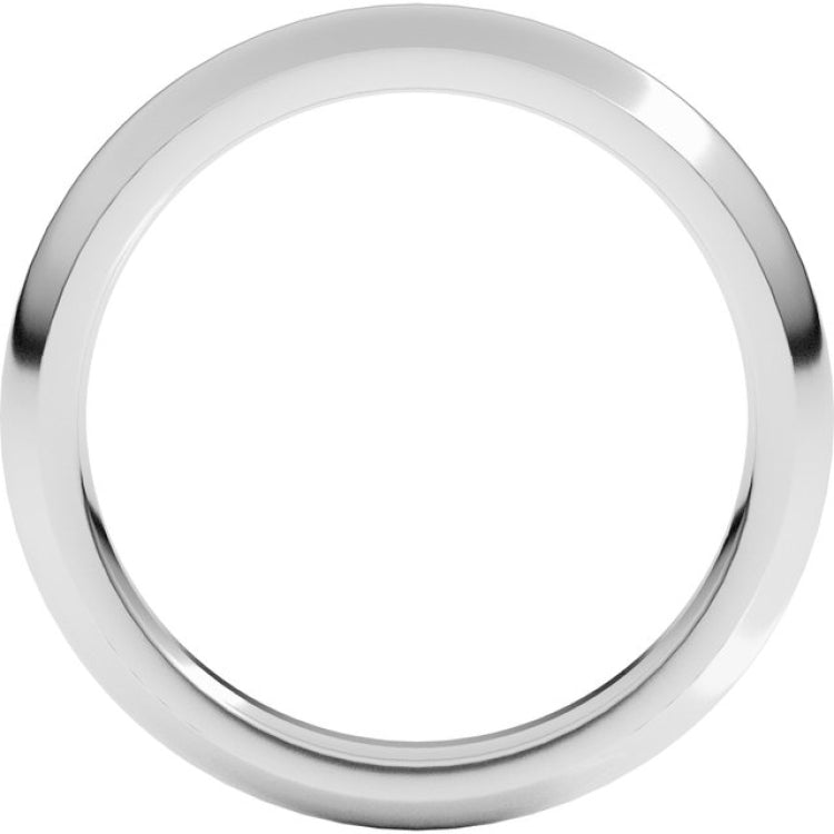 18K White Gold 3 mm Comfort-Fit Half Round Band Size 9