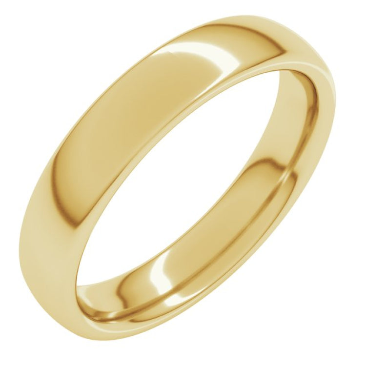 18K Yellow Gold 4 mm Comfort-Fit European-Style Band Size 10.5