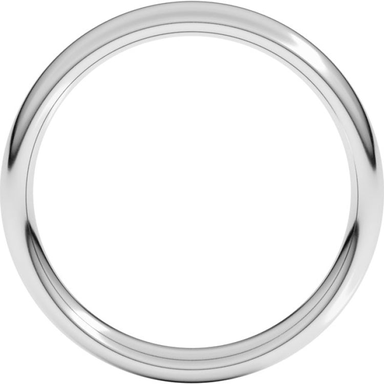 14K White Gold 4 mm Comfort-Fit European-Style Band Size 10