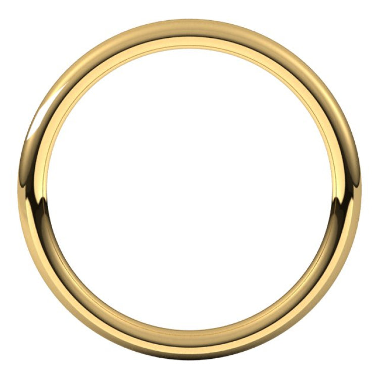 14K Yellow Gold 2 mm Comfort-Fit European-Style Band Size 4.5