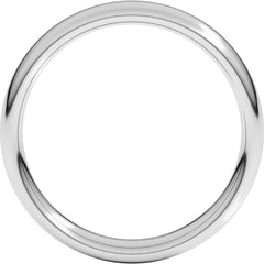 14K White Gold 4 mm Comfort-Fit European-Style Band Size 6.5