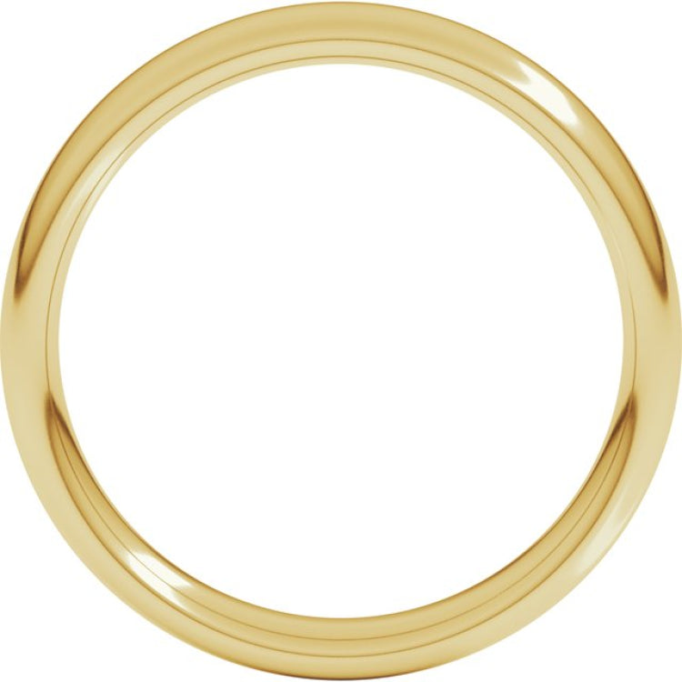 14K Yellow Gold 4 mm Comfort-Fit European-Style Band Size 7.5