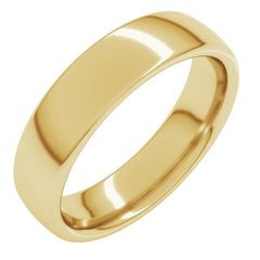 14K Yellow Gold 5 mm Comfort-Fit European-Style Band Size 7