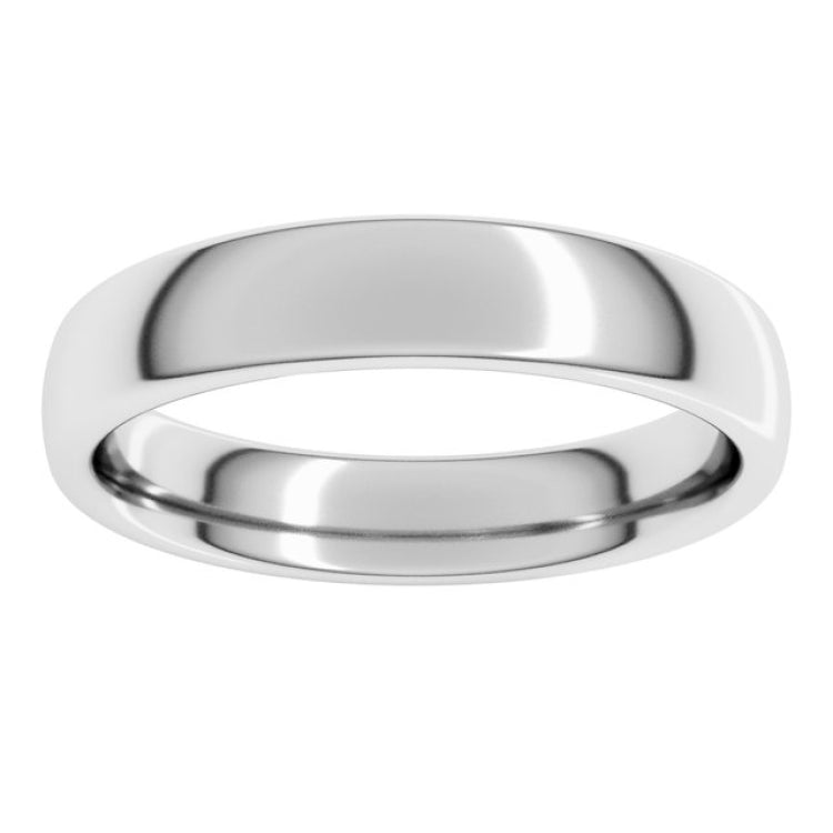 Platinum 4 mm Comfort-Fit European-Style Band Size 8.5