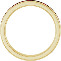 14K Yellow Gold Lab-Grown Ruby Stackable Ring