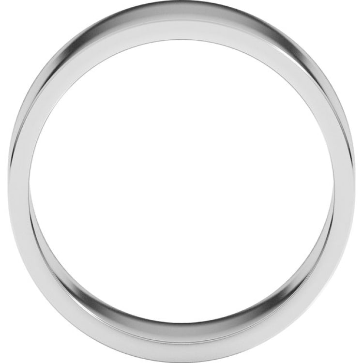 14K White Gold 8 mm Flat Band Size 9.5