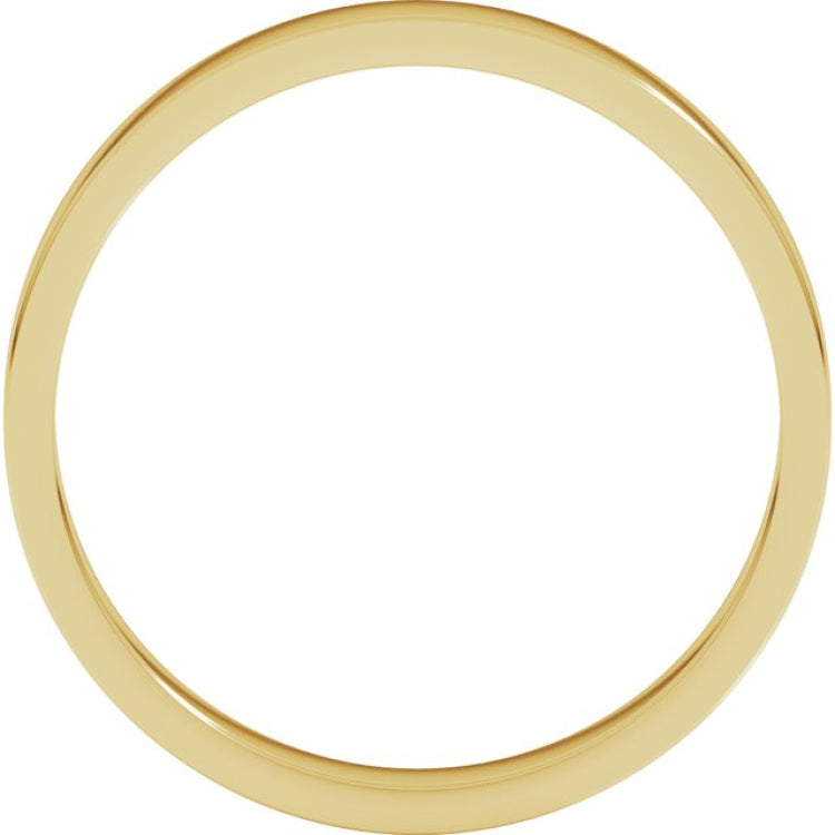 18K Yellow Gold 3 mm Flat Band Size 7