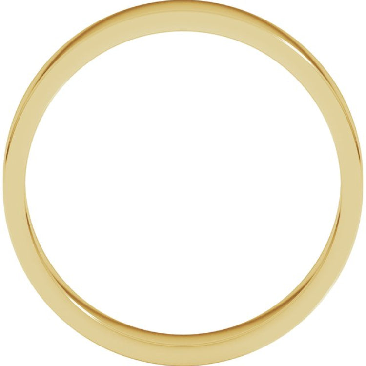 14K Yellow Gold 4 mm Flat Band Size 6.5