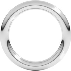 14K White Gold 3 mm Comfort-Fit Full Round Band Size 4.5