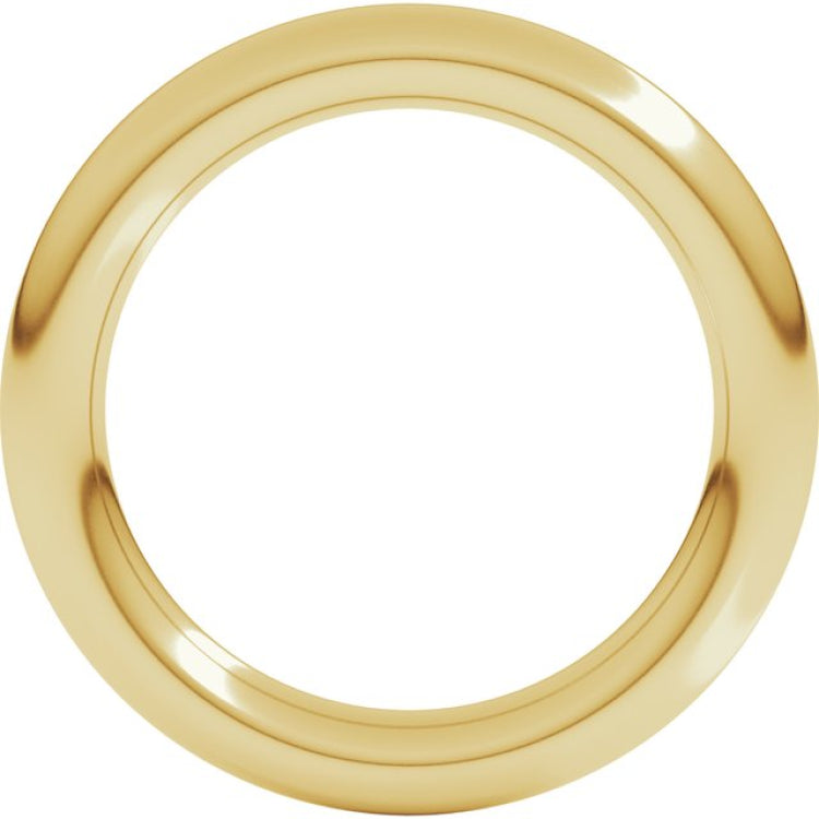 14K Yellow Gold 3 mm Comfort-Fit Full Round Band Size 5