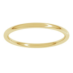 14K Yellow Gold 1.5 mm Comfort-Fit Full Round Band Size 6