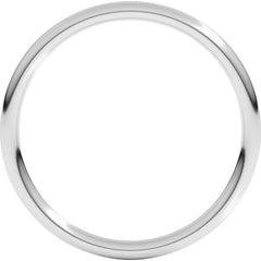 14K White Gold 1.5 mm Comfort-Fit Full Round Band Size 7