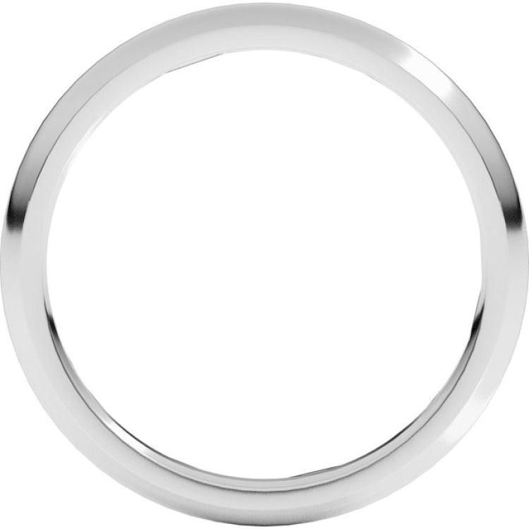 14K White Gold 2 mm Comfort-Fit Half Round Band Size 8.5