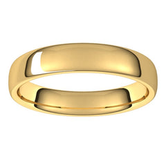 14K Yellow Gold 4.5 mm Comfort-Fit European-Style Band Size 6.5