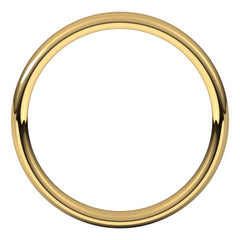 14K Yellow Gold 3.5 mm Comfort-Fit European-Style Band Size 7.5